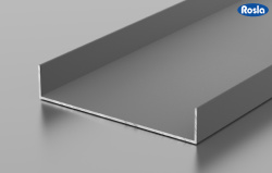 Алюминиевый профиль Росла КД 1-02 серебро анодир. 3 м (примыкание двери к стене) 