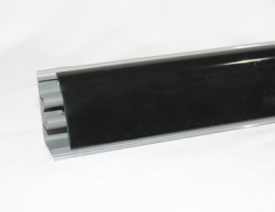 Плинтус Черный глянец 1021 АР740 - 4 200мм пластик Termoplast